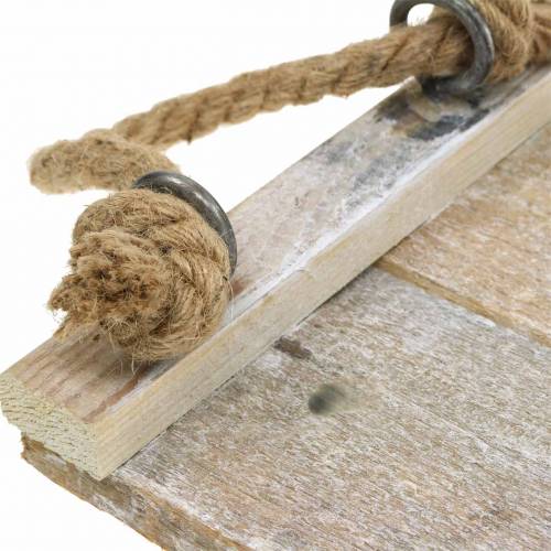 Floristik24 Wooden tray with rope handles 35cm x 20cm H15cm