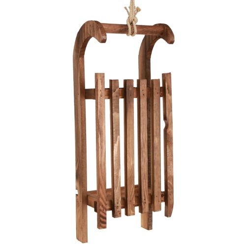 Floristik24 Wooden sleigh decoration winter decoration wood in brown 49,5cm