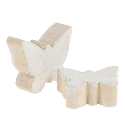 Product Wooden butterfly white 2.8 cm - 3.3 cm 28 pieces