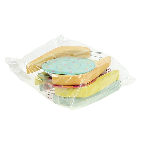 Floristik24 Wooden snail 10.5 x 9cm colored 6pcs