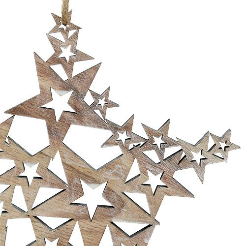 Floristik24 Wooden star to hang 24cm x 24cm L35cm 1p