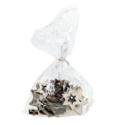 Floristik24 Wooden star mix 2.5cm - 7cm natural 35pcs