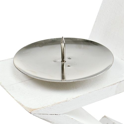 Floristik24 Wooden star with 2x white candlesticks