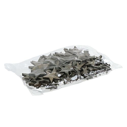 Floristik24 Wooden star for scattering grey 2.7-5cm 72 pcs