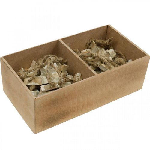 Floristik24 Wooden star Christmas tree decorations natural, white washed 5cm 36pcs