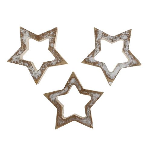 Floristik24 Wooden stars open 5cm 12pcs