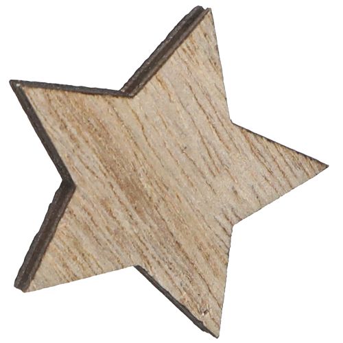 Floristik24 Wooden stars for scattering natural Christmas Ø3cm 100 pcs