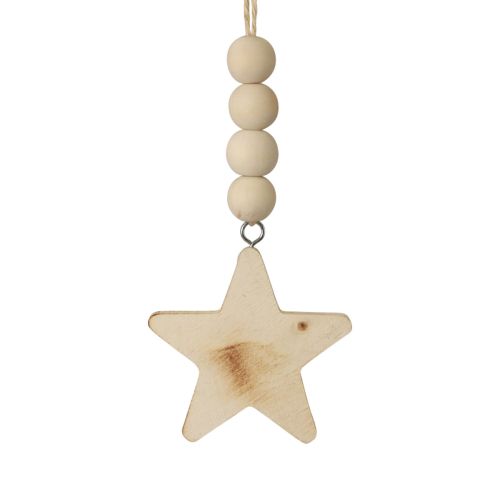 Product Wooden star decoration decorative hanger wood star decoration burned 8×8×1cm