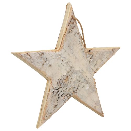 Product Wooden stars decoration decorative hanger rustic decoration white wood Ø20cm