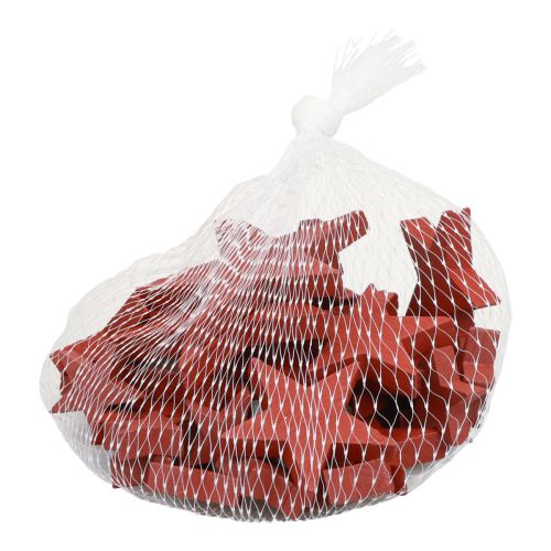 Floristik24 Wooden stars decoration scatter decoration Christmas red 3/5/7cm 29pcs