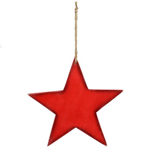 Floristik24 Wooden Stars for Hanging 30cm Red 3 Pcs