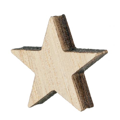 Floristik24 Christmas wooden stars mix natural 2.5cm - 7.5cm 40pcs