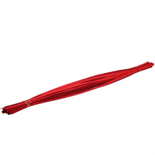 Floristik24 Wooden strips braided ribbon red 95cm - 100cm 50p