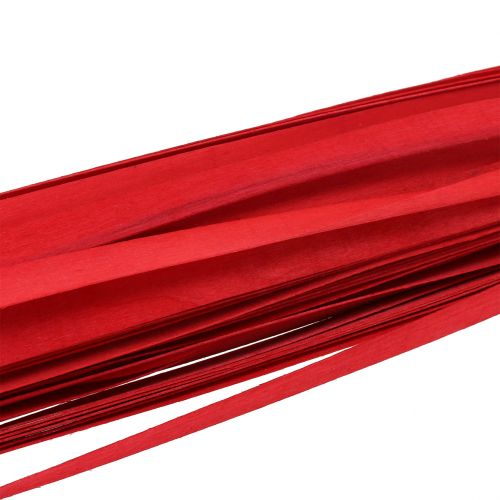 Product Wooden strips braided ribbon red 95cm - 100cm 50p
