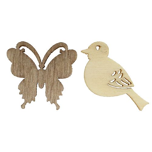 Floristik24 Wood litter decoration sort. 2cm natural 144pcs