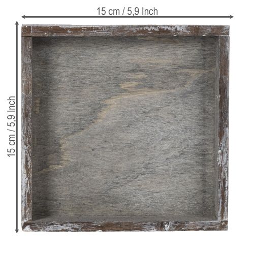 Product Rustic decorative tray for stylish table decoration, 15cm, 4 pieces
