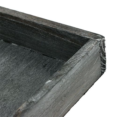 Floristik24 Wooden tray gray 14cm x 14cm x 3cm 5pcs