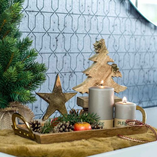 Floristik24 Wooden tray with handles, decorative bowl, mango wood L39.5cm