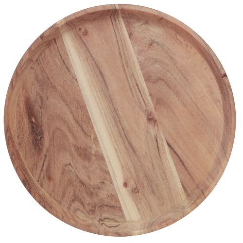 Product Wooden tray round acacia wood tray natural cutting board Ø25cm