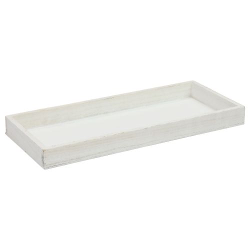Wooden tray white decorative tray shabby chic wood 35×15×3cm