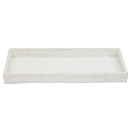 Floristik24 Wooden tray white decorative tray shabby chic wood 35×15×3cm