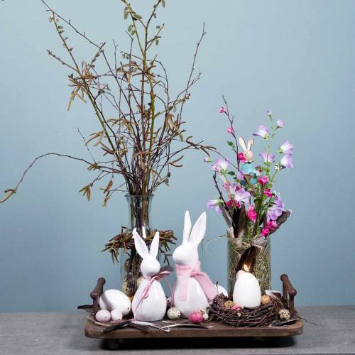 Floristik24 Wooden tray with metal handles brown 45cm x 27.5cm H11cm