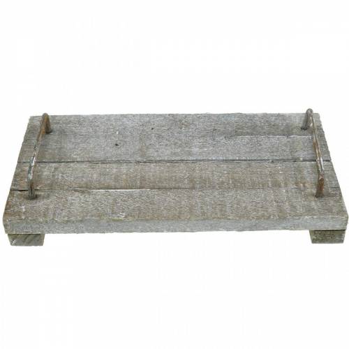 Product Wooden tray, shabby chic, decorative tray with feet, table decoration 30cm