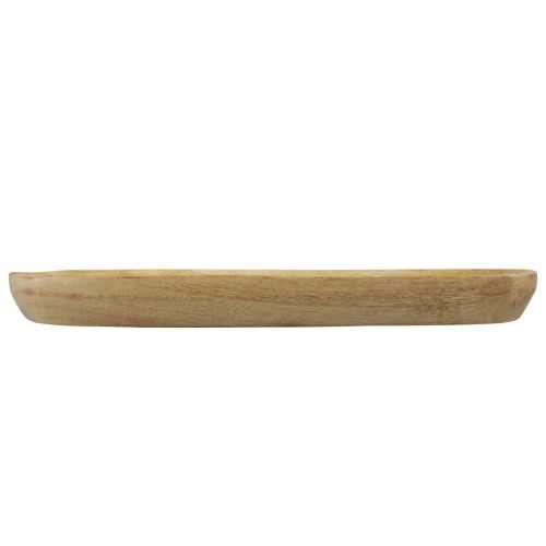Product Wooden tray oval natural mango wood 28×12×2.5cm