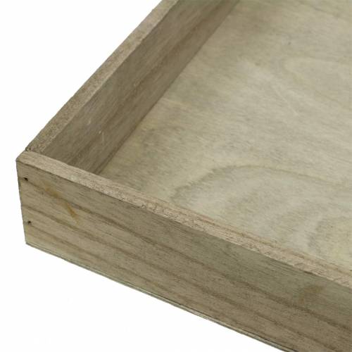 Floristik24 Wooden tray nature set of 2 square 40x40/30x30cm
