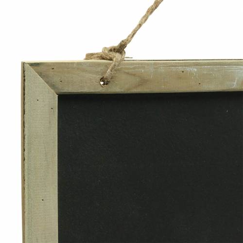 Floristik24 Slate board with wooden edge for hanging natural 30x15cm 5 pcs