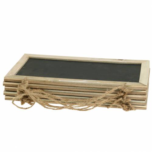 Floristik24 Slate board with wooden edge for hanging natural 30x15cm 5 pcs