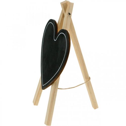 Floristik24 Wooden board, wedding decoration, chalk board heart, decoration Valentine's Day, decoration board 6pcs