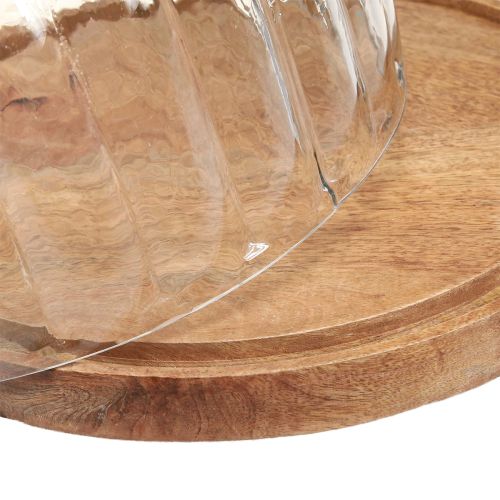 Product Wooden plate with cheese dome decorative plate wood Ø29cm H22cm