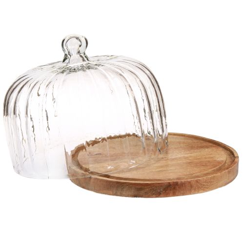 Product Wooden plate with cheese dome decorative plate wood Ø29cm H22cm