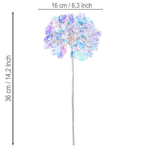 Artificial Hydrangea Flowering Branch in Iridescent Colors 36cm 2pcs | Floristik24.ie