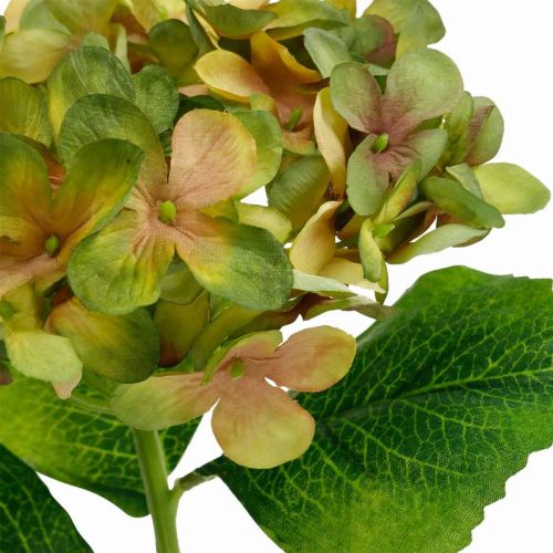 Floristik24 Hydrangea artificial Green, Yellow artificial flower H35cm