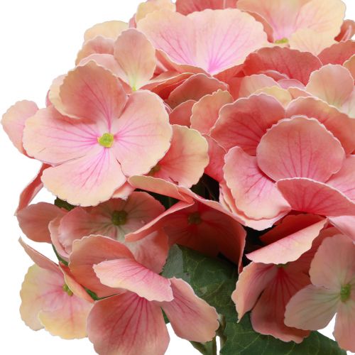 Floristik24 Hydrangea artificial garden flower pink salmon 35cm