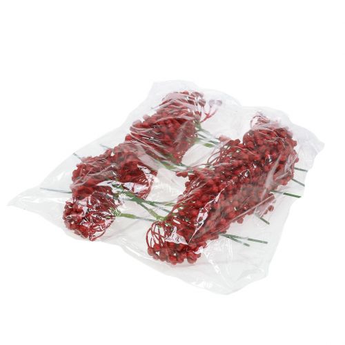 Product Hydrangea bud pick 22cm red 12pcs