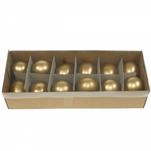 Product Chicken Eggs Golden Blown Out Eggs Easter Decoration 10 Pcs