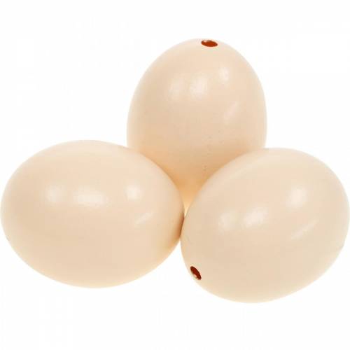 Product Chicken Egg Cream Easter Decoration Blown Eggs 10pcs