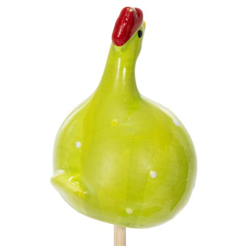Product Decorative chicken stakes for spring flower arrangements and table decorations, 7.5cm, 4 pieces