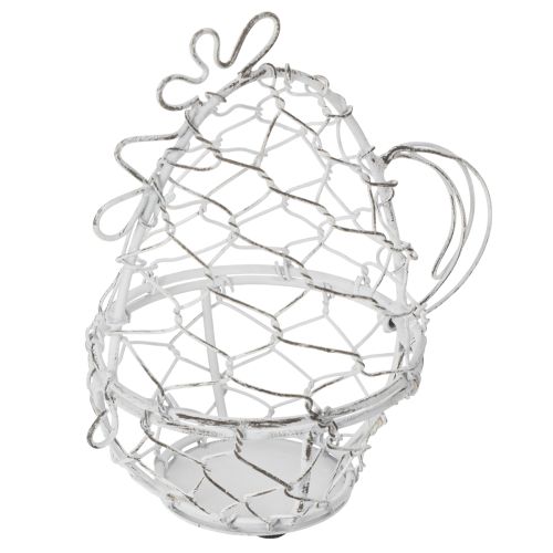 Wire basket in the shape of a chicken for Easter eggs. Charming addition to Easter decorations. 14cm