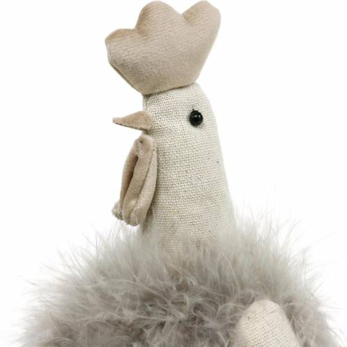 Floristik24 Easter decoration pair of chickens, edge seaters, spring, decorative chickens with feathers 2pcs