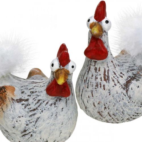 Product Easter Hens Funny Chicken Chickens Deco Ceramic 4pcs