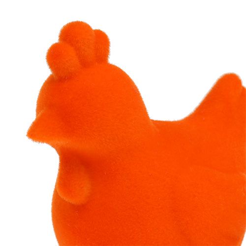 Floristik24 Chicken flocked Easter figures table decoration Easter colorful 8pcs