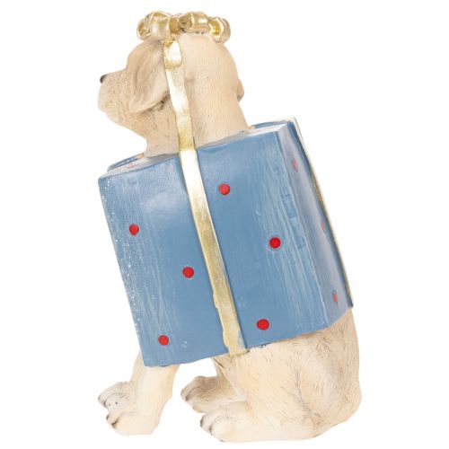 Decorative figurine of a sitting puppy in a gift box, 20cm | Floristik24.ie