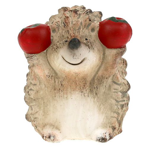 Floristik24 Hedgehog ceramic figure with brown apple 7.5cm