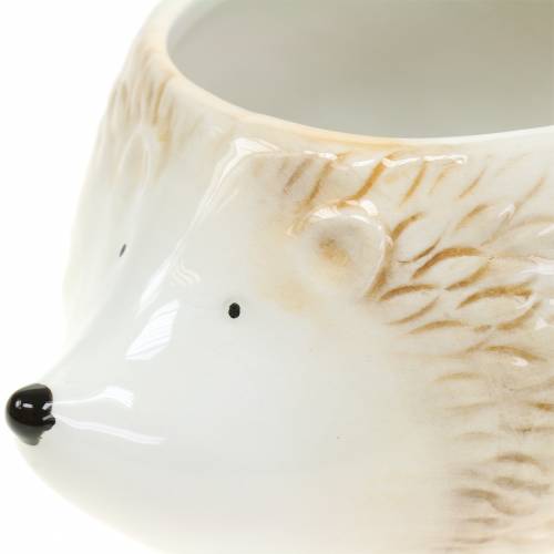 Product Plant pot hedgehog ceramic cream 14cm x 11cm H9cm 4pcs