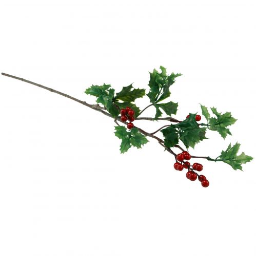 Floristik24 Ilex Artificial Holly Berry Branch Red Berries 75cm