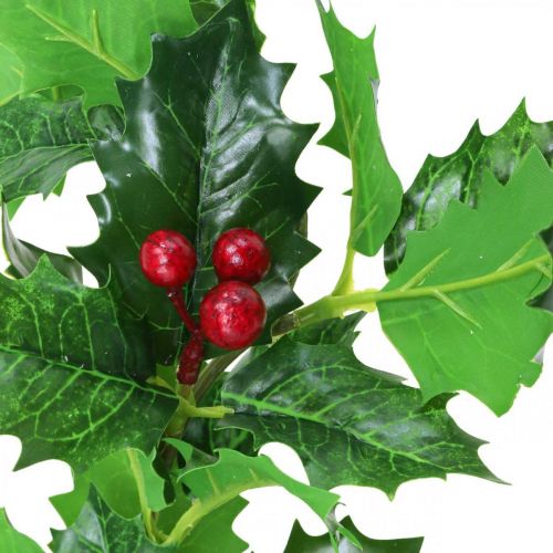 Product Christmas branch holly Ilex artificial berries 37cm